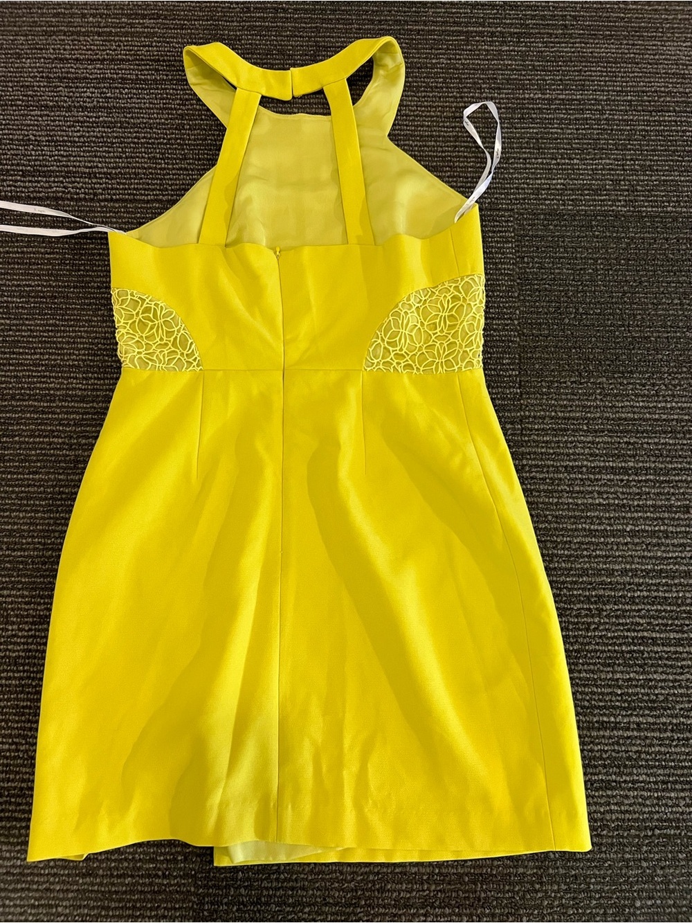 AFRM Neon Yellow Sleeveless Bodycon Mini Dress - Picture 3 of 5